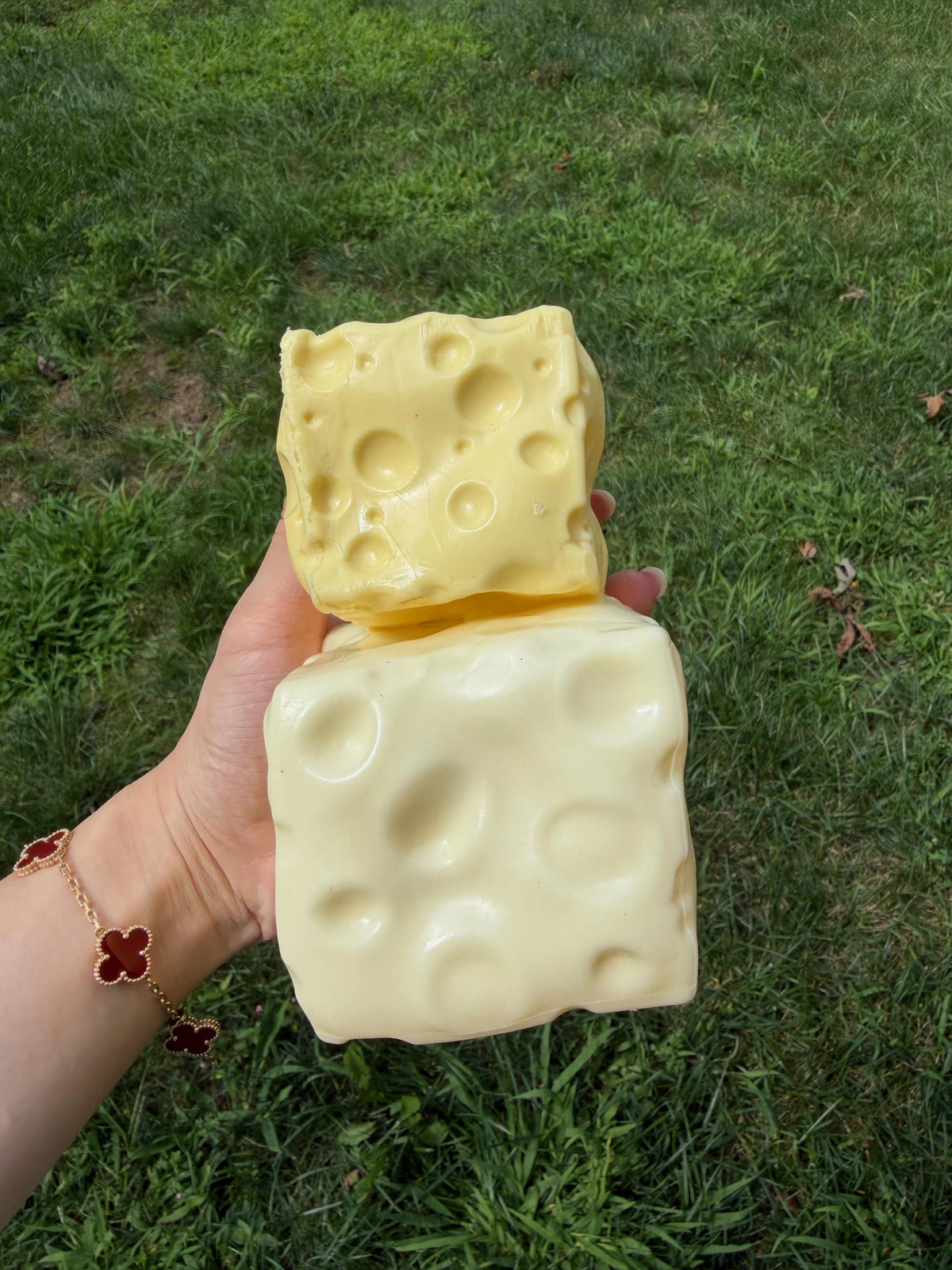 ♡ Vasline ♡ Jumbo Cheese Block Handmade Bibbi Squishy Toy