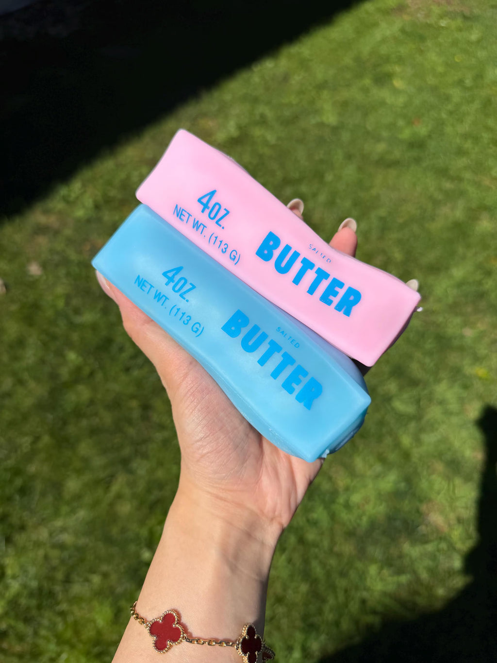 ♡ Crunchy ♡  Butter Squish Toy - Yellow, Blue, Mint Green | Slow Rising Stress Relief