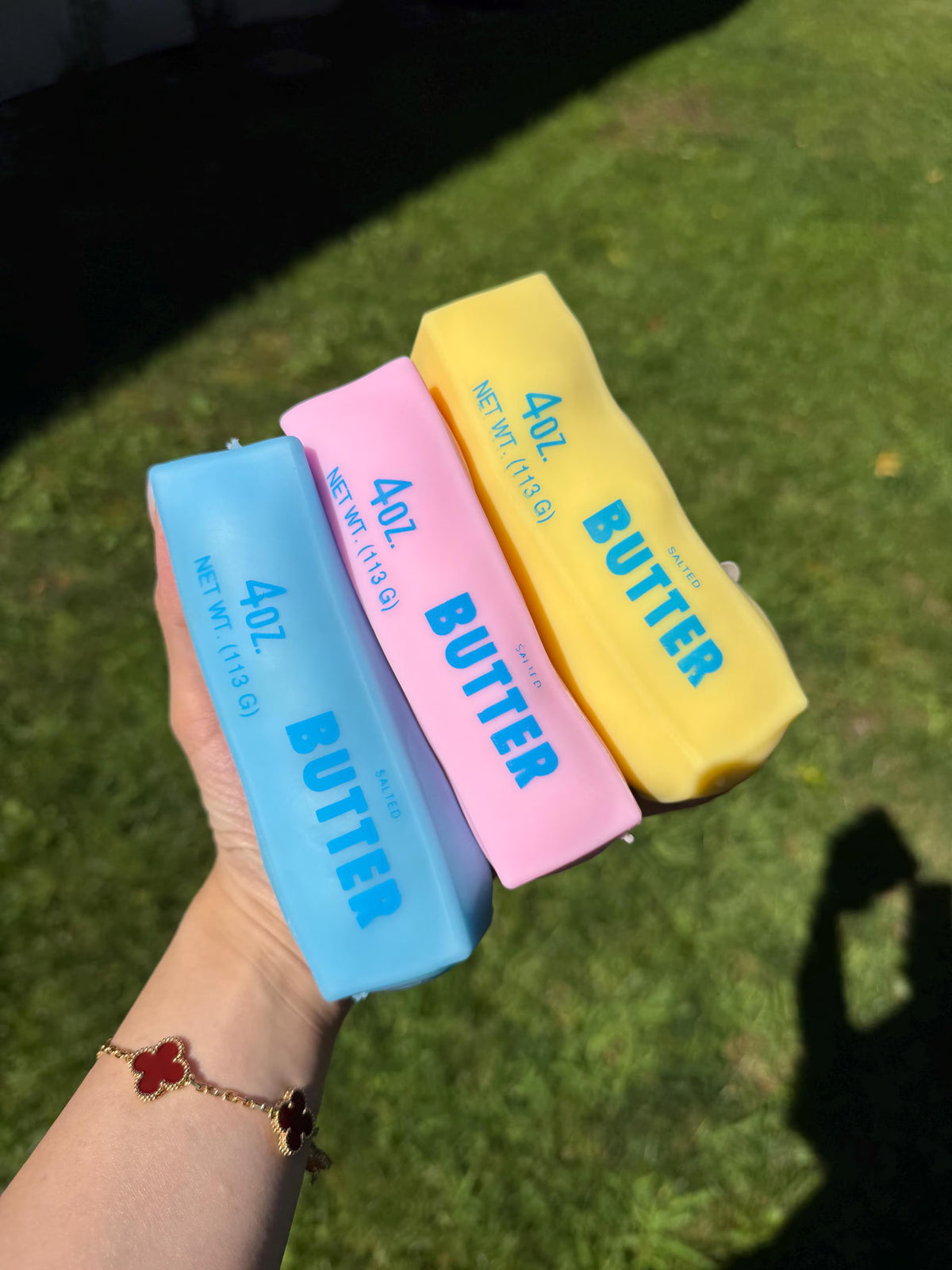 ♡ Crunchy ♡  Butter Squish Toy - Yellow, Blue, Mint Green | Slow Rising Stress Relief