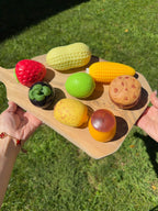 Strawberry, Peanut, Lemon, Mangosteen,Corn, Banana, Pudding, Cookie Crunchy Texture Squishy Sampler Figdet Toys