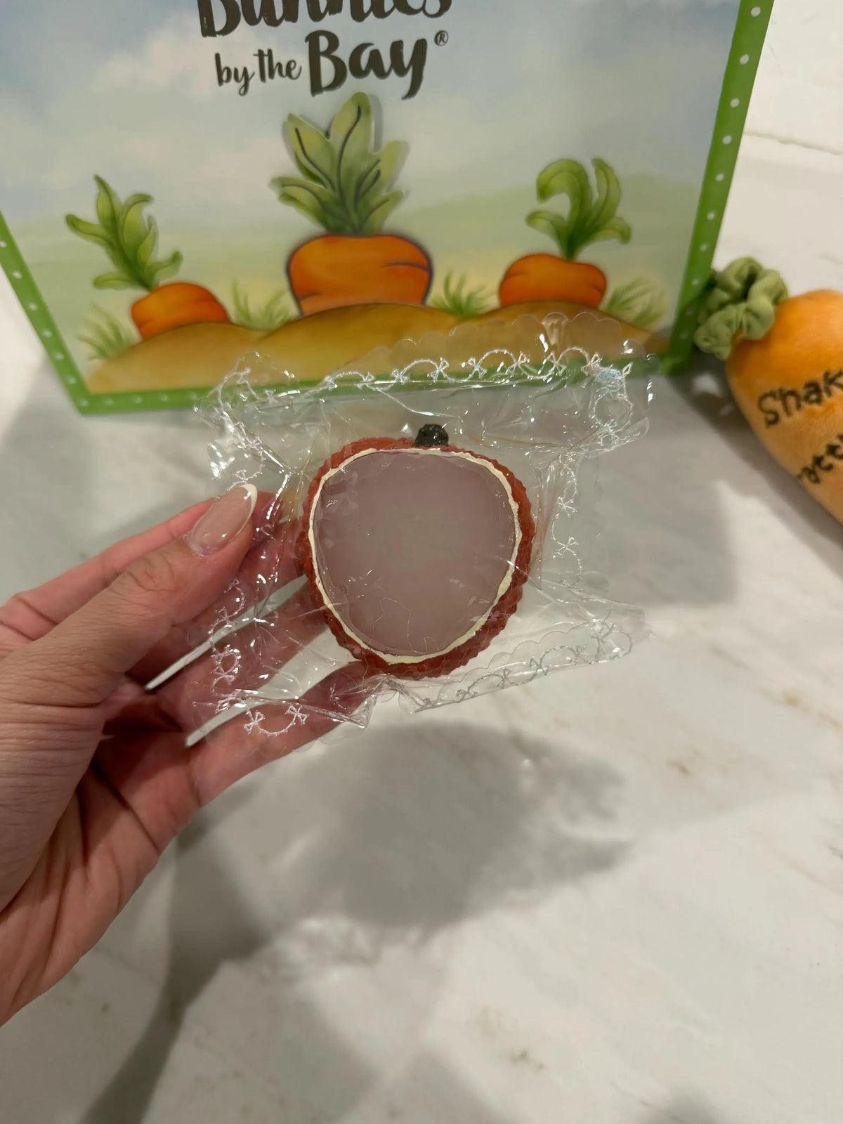 Lychee Squishy Soft Jelly Fruit Squishy | Realistic Kawaii Food Squishy | Sensory Stress Relief Toy | Cute Fidget Toy